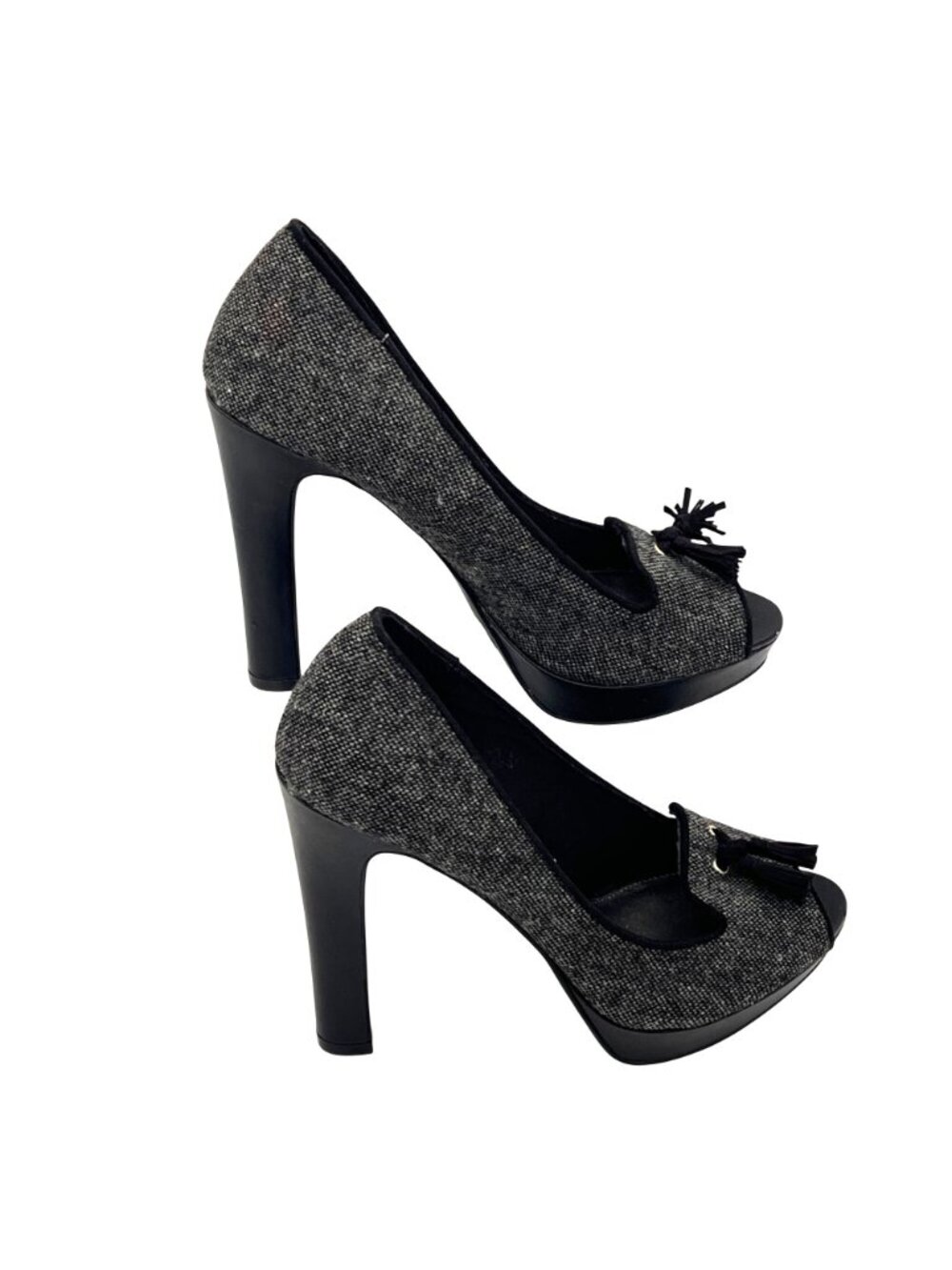 Christian Siriano For Payless Gray Platform Peep-Toe Heels Womens Size 8.5 New - Picture 2 of 15